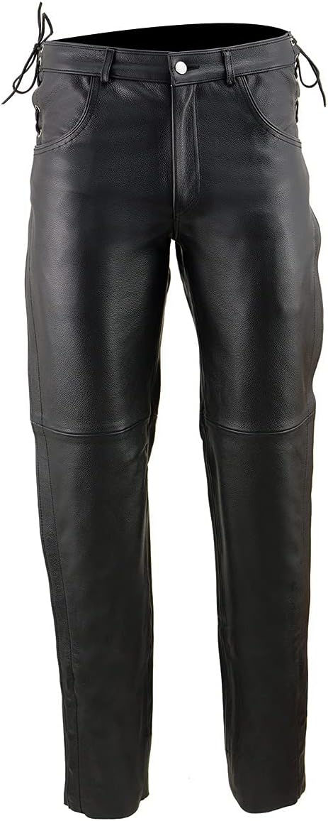 Milwaukee Leather Men's Premium Classic Casual Leather Motorcycle Riding Pants