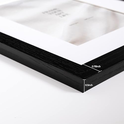 Vista 35 de eletecpro Juego de 10 marcos de fotos de 8.5 x 11 pulgadas, collage de fotos, decoración de pared, fotos de 5 x 7 con paspartú o de 8.5 x 11 Negro