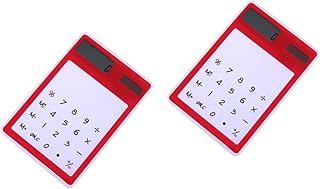 Tofficu Calculadora Transparente 2Pcs Mini Calculadora Calculadora De Tela Sensível Ao Toque Calculadora Portátil Computador Negócio Calculadora De Estudantes