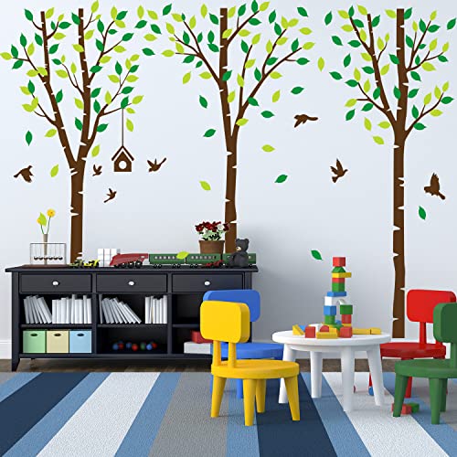 128 x 82inch Giant Jungle Forest Tree Wall Decals Birds