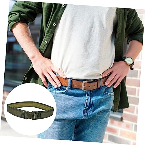 Military Green Camouflage Nylon Outdoor Camping Belt with Quick Release Buckle Lightweight Breathable Waistband for Hiking Field Operations Hunting and Daily Wear2