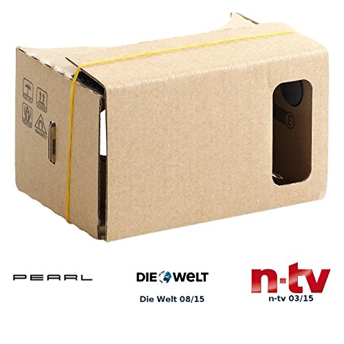 PEARL VR Brille Smartphone: Virtual-Reality-Brille VRB50.3D, Bausatz für Smartphones (4