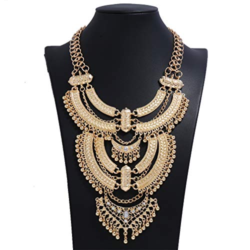 Vintage Multilayer Ethnic Tribal Statement Choker Necklace Bohemian Indian Turkish Jewelry for Women2