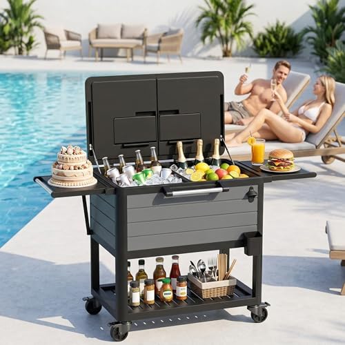 104 Qt Rolling Cooler Cart