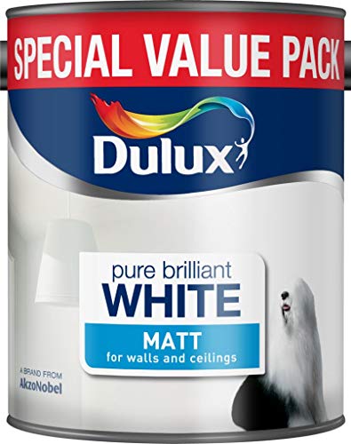 Dulux Matt Pure Brilliant White Wall and Ceilings 3L 391477