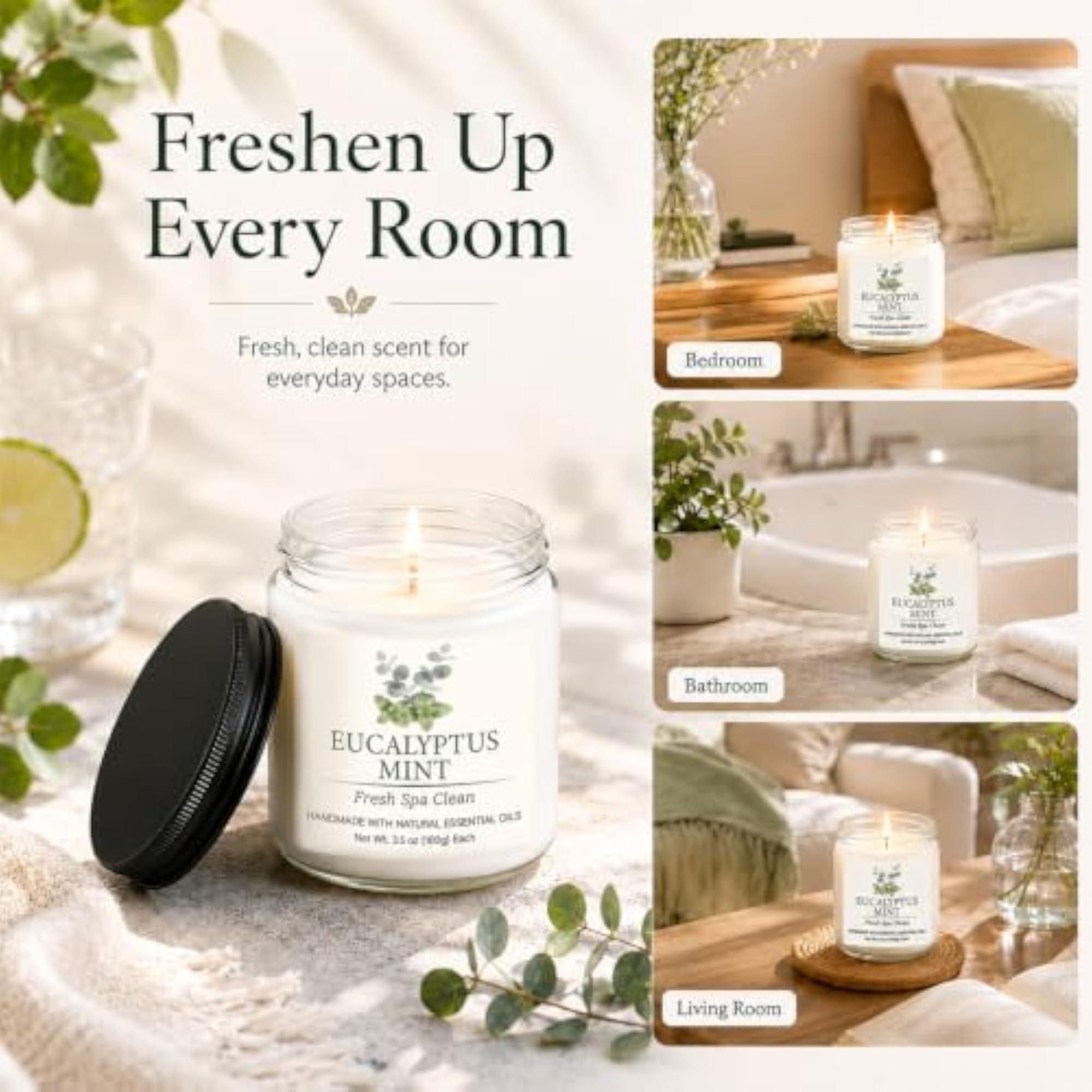 Spring Summer Scented Candles Set, 6 Pack