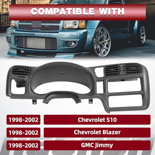 image for HECASA Dash Trim Bezel Cover Compatible with 1998-2002 Chevy Chevrolet