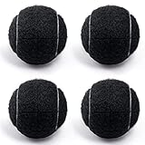 UOWGA 4 pelotas de tenis precortadas, patas duraderas de muebles (negro)