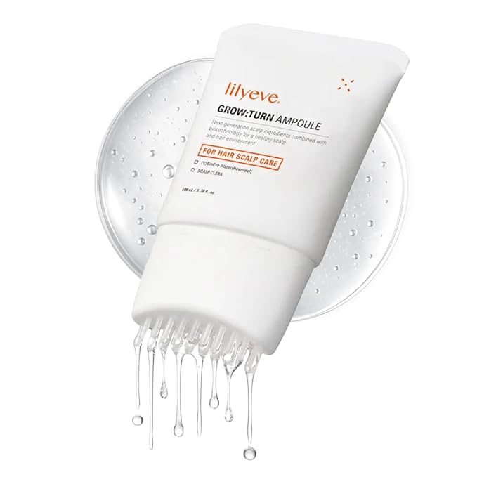 lilyeve GROWTURN Hair Growth Serum with Built-in Brush, Heartleaf-Derived Exosomes to Revitalize, Korean Hair Care, 3.38 fl. oz. (Pack of 1)