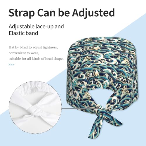 Image of Surgical Caps Men Women, Scrub Cap with Sweatband Adjustable