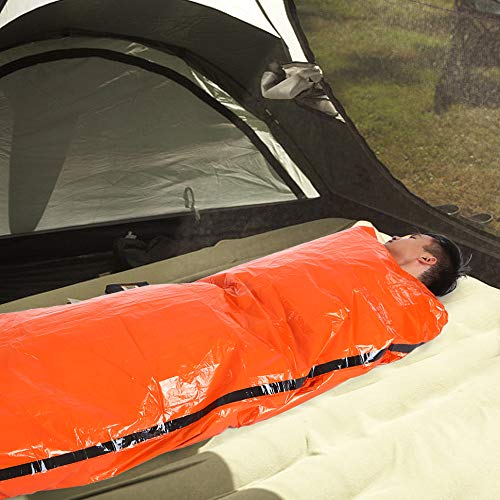 Sunbaca 2 PCS Cobertor de Emergência com Saco de Compressão Portátil Leve Saco de Dormir De Emergênc