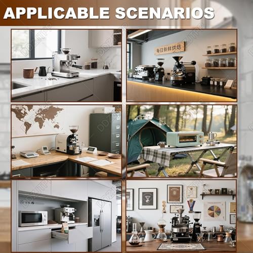 DDZJTPP Elektrischer Kaffeebohnenröster Gewerblicher Röster Kaffeebohnen Röstmaschine mit Rauchfilter,360 ° Rotation Heizung 3–5 Minuten schnelle Abkühlung für Heimgebrauch oder das Büro