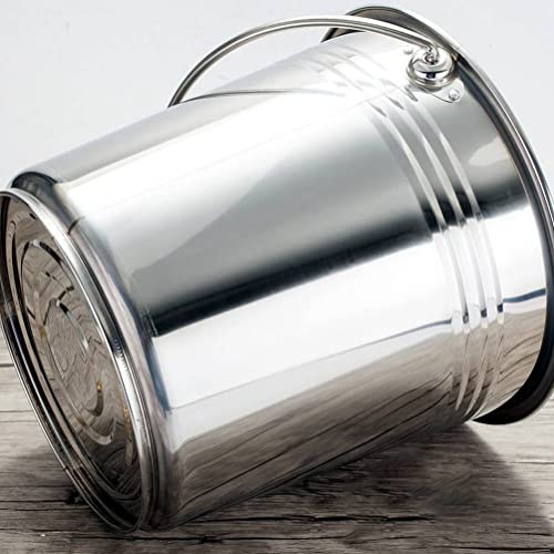 Yardwe Compost Bin Stainless Steel Compost Bucket Kitchen Countertop Odorless Compost Pail With Lid Food Waste Container With Carrying Handle For Outdoor Indoor Silver #TOP3