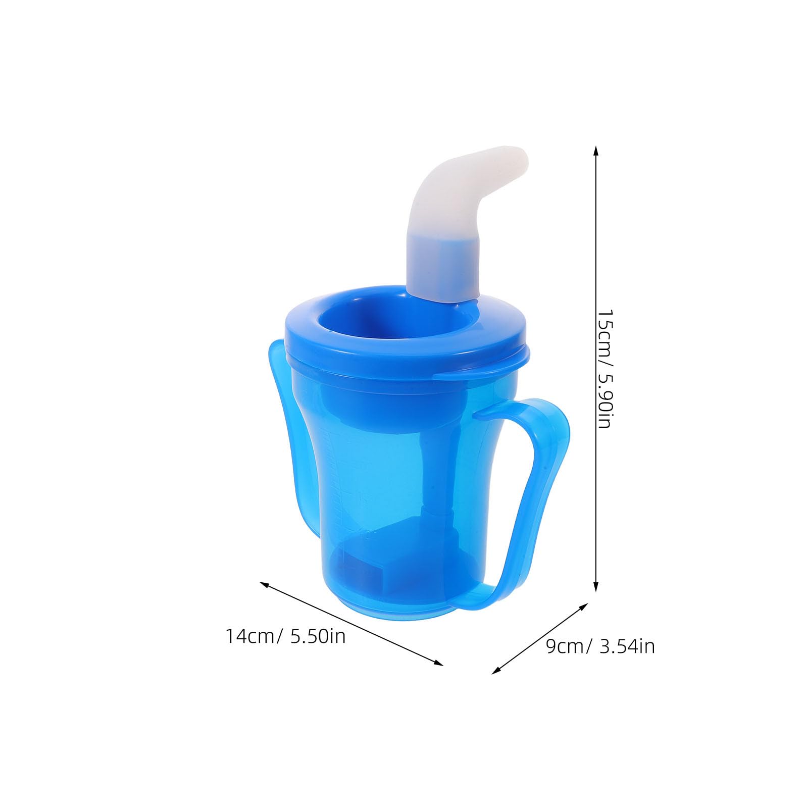 Vaso para disfagia para adultos: Vaso a prueba de atragantamiento de 250 ml con doble asa para personas mayores, con secuelas de un derrame cerebral, y - Solo líquidos
