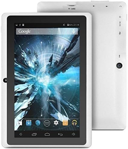 ProntoTec 7" Android 4.4 KitKat Tablet PC, Cortex A8 1.2 GHz Dual Core Processor,512MB / 4GB,Dual Camera,G-Sensor (White)