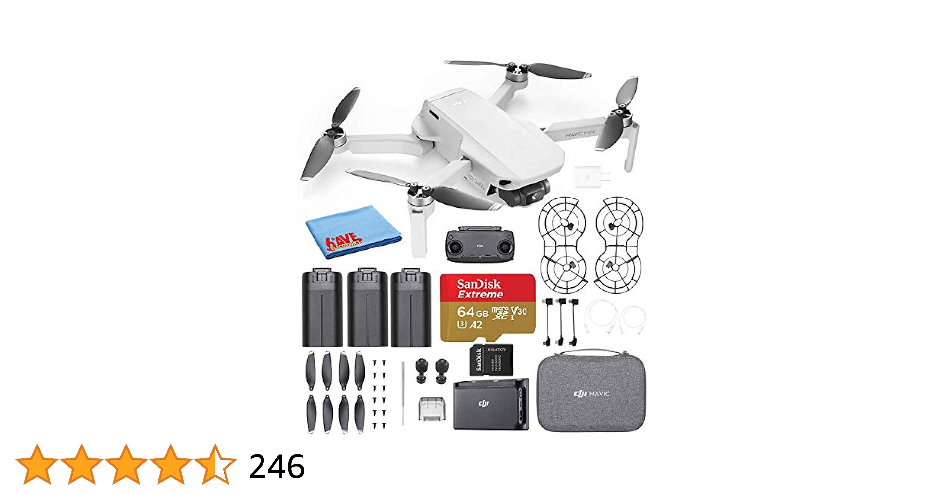 DJI Mavic Mini Fly More Combo Ultralight Foldable 3-Axis GPS