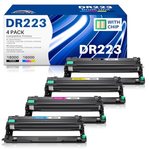 Tambour DR223CL résout les traces d'impression sur MFC-L3770CDW HL-L3290CDW pack 4
