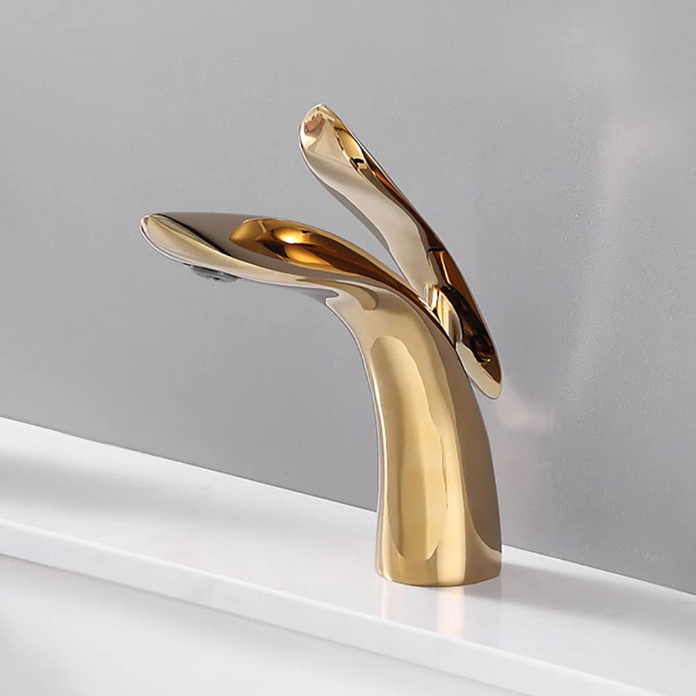 Robinet de salle de bain monobloc cuivre Conrary mitigeur lavabo trou unique