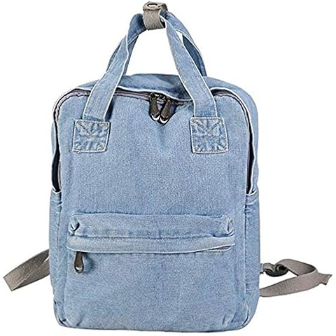 QIKEGooods Denim Backpack for Women and Teens Cover