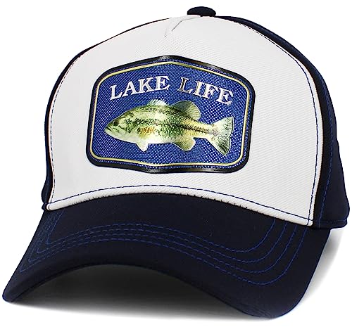 Image of KBETHOS Outdoor Hunting Fishing Lake Life Tactical Distressed Baseball Cap Dad Hats Adjustable Unisex