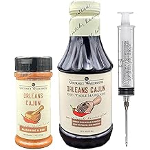 Gourmet Warehouse Orleans Cajun Injectable Marinade and Orleans Cajun Spice Rub, 16 ozs, No MSG, No HFCS