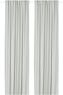 Light-Filtering Curtains 1 Pair 57x84 Inches with Heading Tape for Singl...