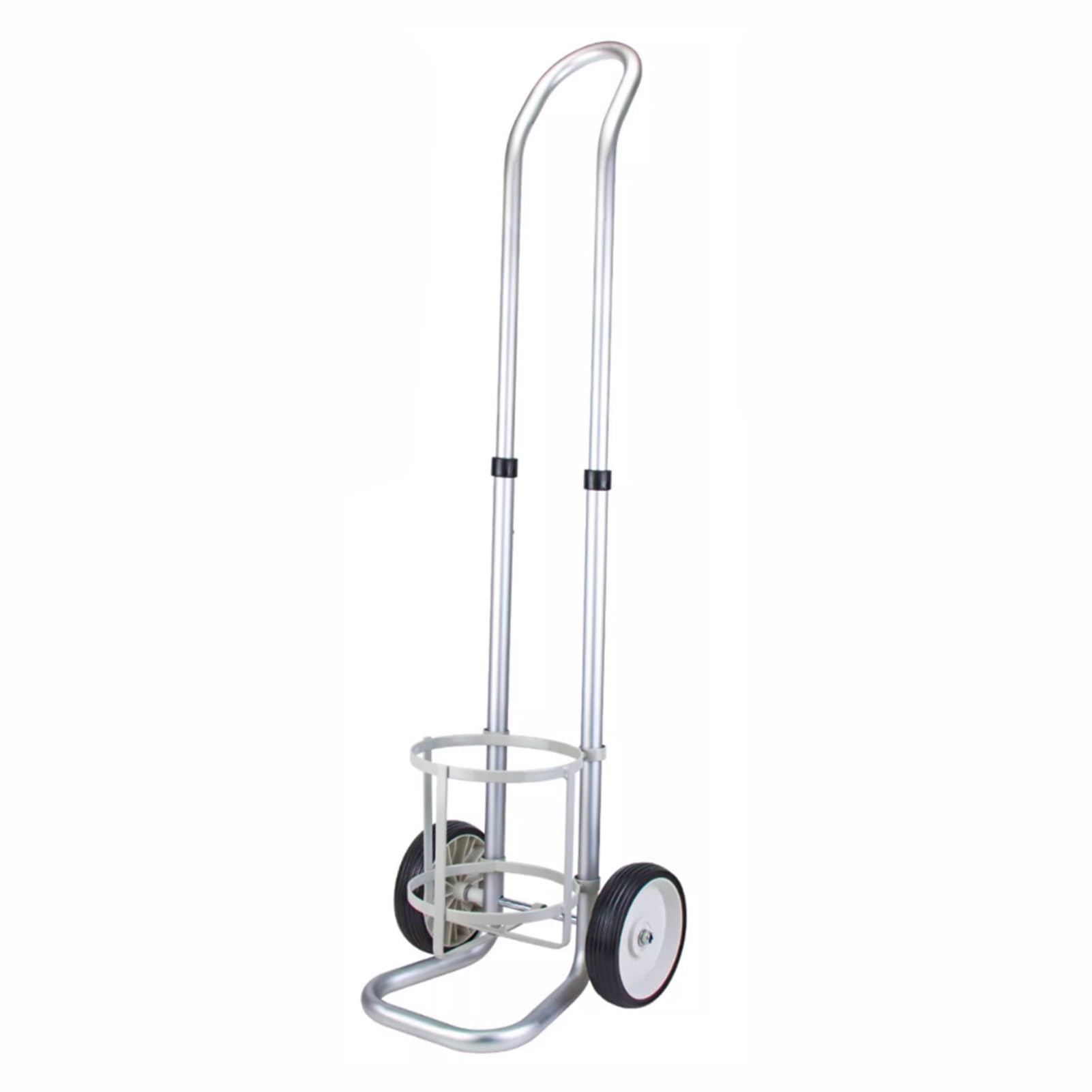 SWENEEN Cylinder Tank Holder Adjustable Height Aluminum Dolly Cart For Oxygen Tank,Lightweight Gas Cylinder Holder For Clinics,Portable Rolling Gas Cylinder Tank,