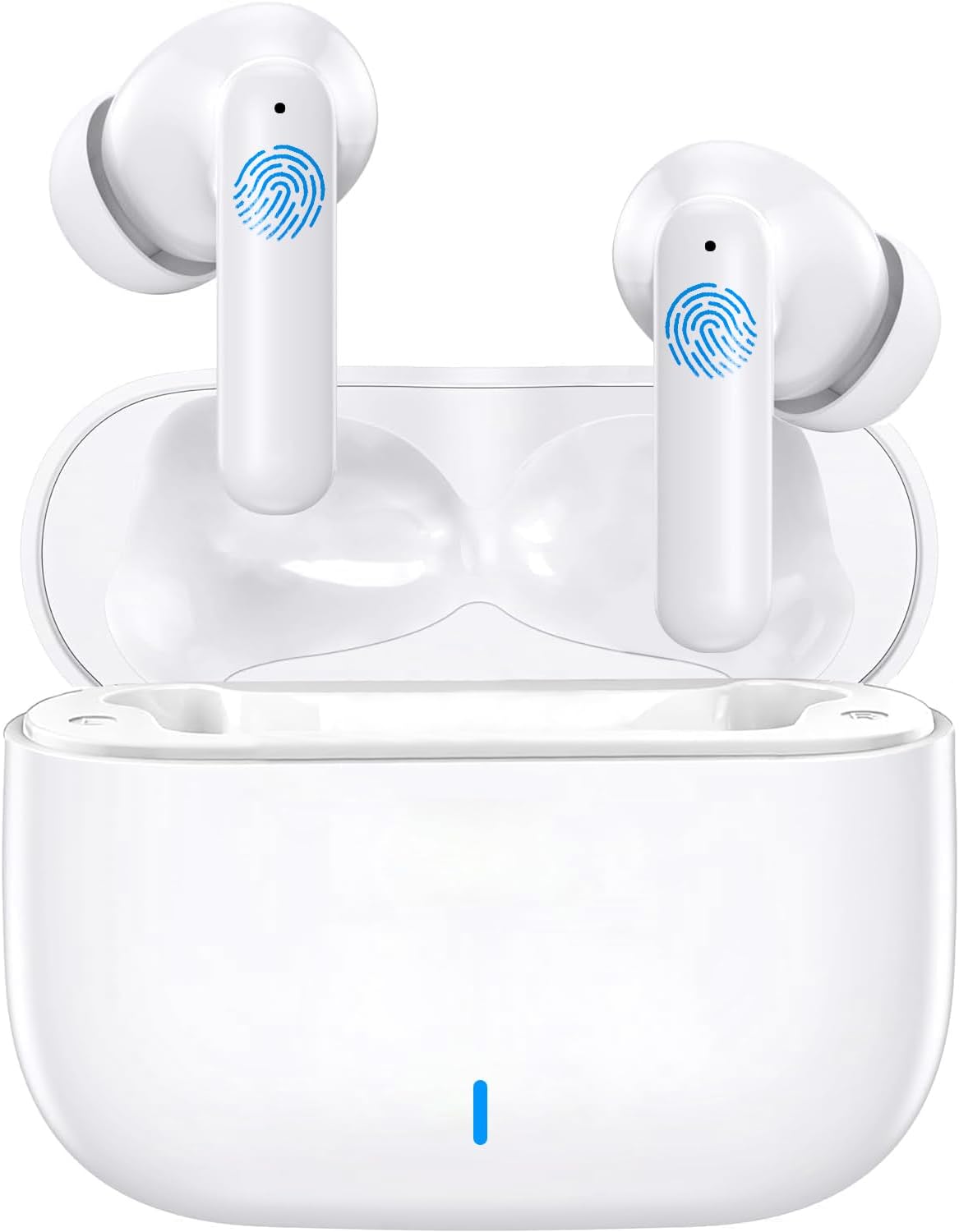 Product image of Auriculares Inalámbricos,In Ear Auriculares Bluetooth 5.4 con Cancelacion Ruido HD Mic,56H de Reproducción,HiFi Estéreo Cascos Inalambricos,IPX8 Impermeable Deportes Audifonos para iPhone/iOS/Android