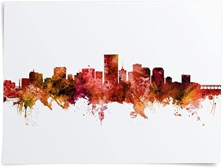 Richmond Virginia Skyline art print poster, unframed -3569