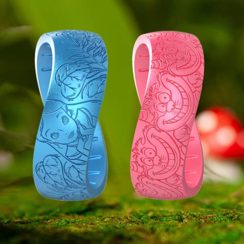 Enso Rings Disney Alice in Wonderland Collection - Etched Silicone Ring - Comfortable, Breathable, and Safe3