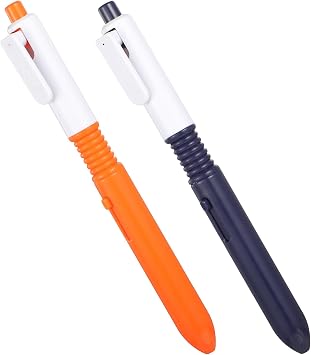 Pen that Sprays Water, Water Spary Kids Toy Pen, 2 in 1 Funny Prank Retractable Pens for Pranks and Tricks, Writing and Spraying, Blue & Orange, 2pcs