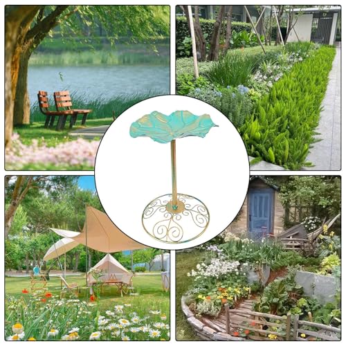Bebedouro De Metal Para Pássaros Para Exterior | Fonte De Ferro Com Pedestal Para Aves | Alimentador