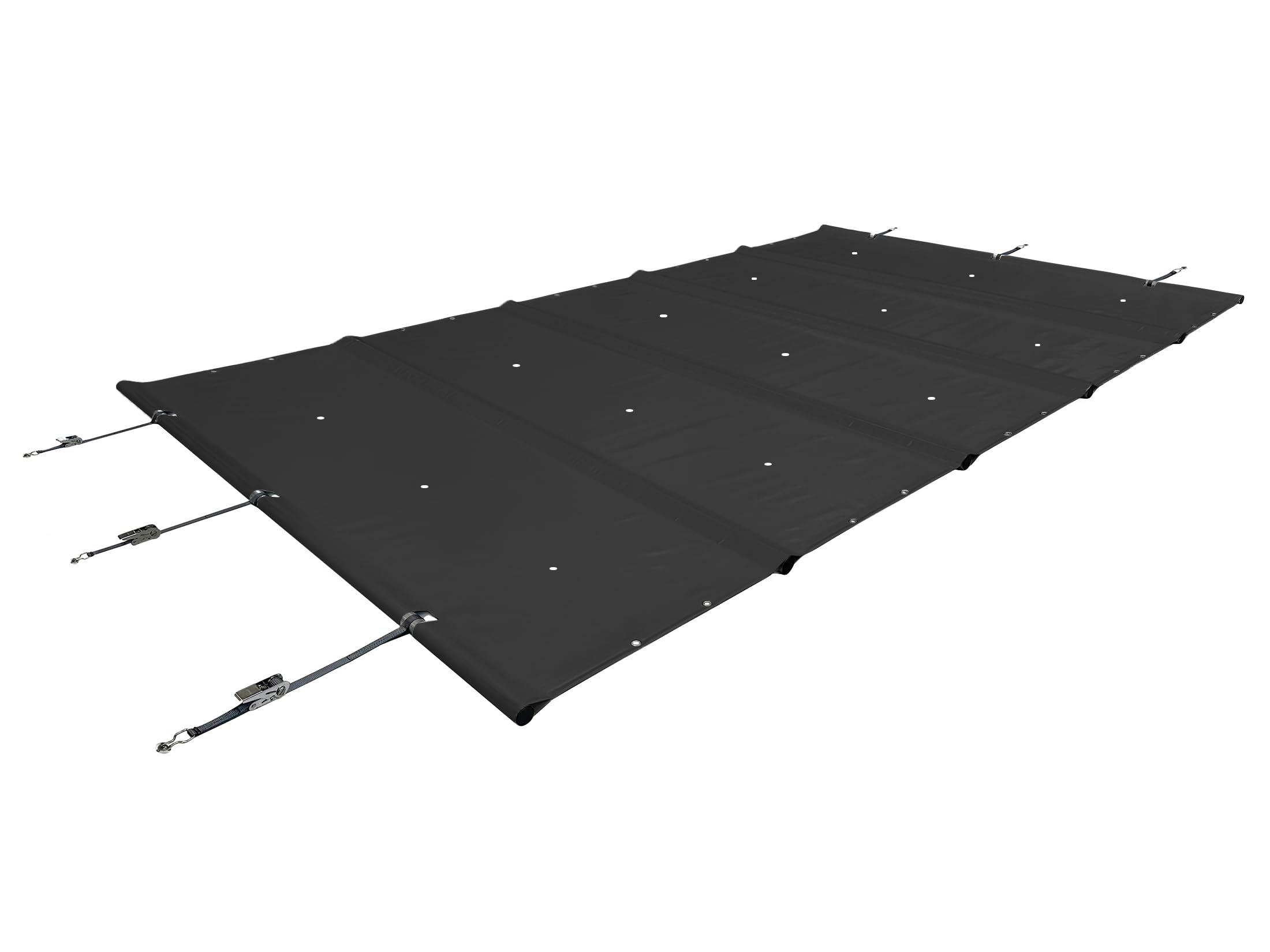 ANKO PLANEN Prostokątna rolowana plandeka zabezpieczająca na basen – maksymalne bezpieczeństwo przez cały rok – SafeDeluxe – bez prętów (4,8m x 10m, Czarny)