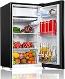 【Almacenamiento 】En la puerta puede guardar cocacola, café, agua, alcohol, etc. Hay compartimientos de huevos.