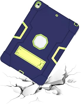 3 in 1 Hybrid Case for iPad Air 3 2019/Pro 2017,10.5,Blue/Yellow Green