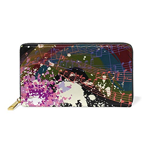 Preisvergleich Produktbild XCNGG Bergbaum Landschaft Malerei Leder Geldbörse Nettes Mädchen Reißverschluss Clutch Geldbörse