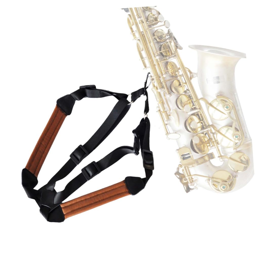 2stücke Verstellbarer Saxophon Gurt Mit Gepolstertem Leder Universeller Schultergurt Für Erwachsene Und Geeignet Für Alt Tenor Sopransaxophone Sowie Klarinette Und Oboe Hohe