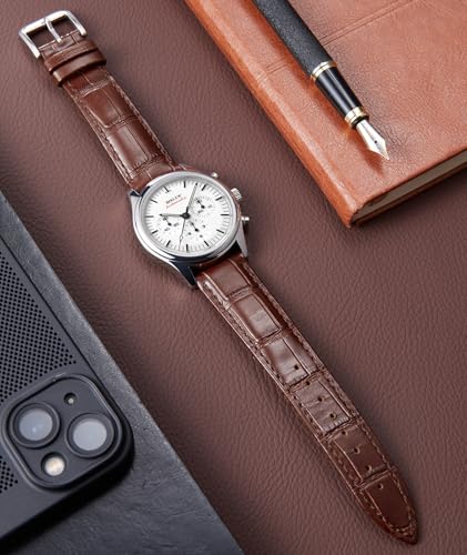 Image of BINLUN Genuine Leather Watch Bands Women Men Quick Release Leather Watch Straps Replacement with 12 Colors Option (10mm, 12mm, 14mm, 15mm, 16mm, 17mm, 18mm, 19mm, 20mm, 21mm, 22mm, 23mm)