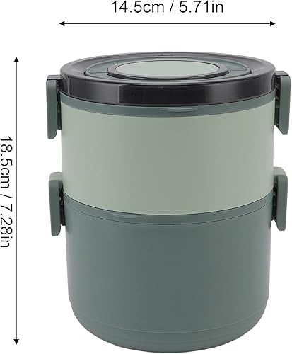 Miniatura 4 de Termos de comida caliente, lonchera apilable todo en uno, lonchera aislada portátil, compartimento térmico de acero inoxidable, lonchera para