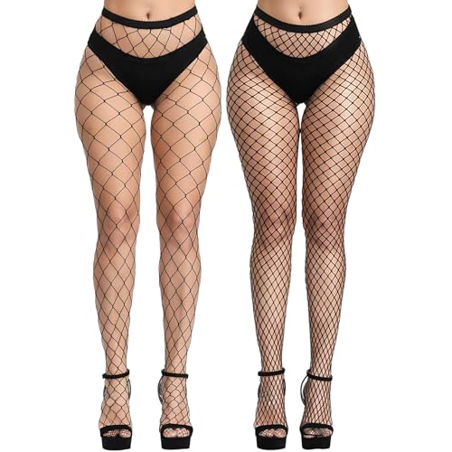 Buauty Fishnet Stockings for Women, High Waisted Fishnet Tights Black Fishnets