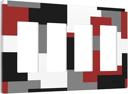 Miniatura 36 de Placa Decorativa de Pared Beige Boho de Mediados de Siglo Sol Abstracto 1-Gang Retro Años 70 Arte Geométrico Moderno con Arco Eléctrico Interruptor