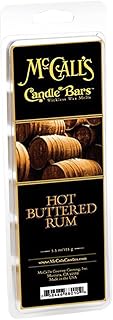 McCall’s Candles | Hot Buttered Rum | Scented Wax Melt | Warm Butter, Sweet Rum & Spiced Vanilla | 6-Piece Break-Apart Bar | 12–24 Hours Per Wedge | Poured in The USA | 5.5 oz