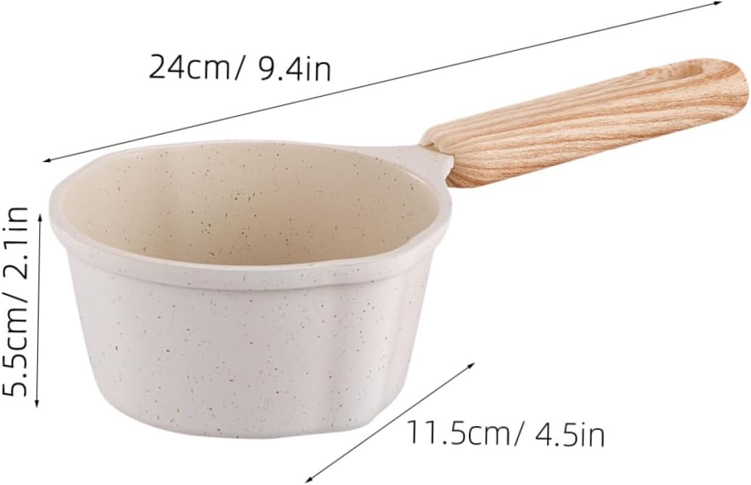 Butter Melting Pot Milk Pans for Cooking Kitchen Sauce Pot Handle Aluminum Alloy Milk Cookware 250ml Capacity