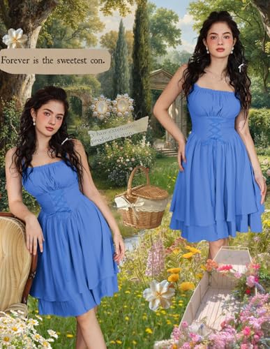 Image of Scarlet Darkness Corset Mini Sundress Chiffon Homecoming Dress for Women