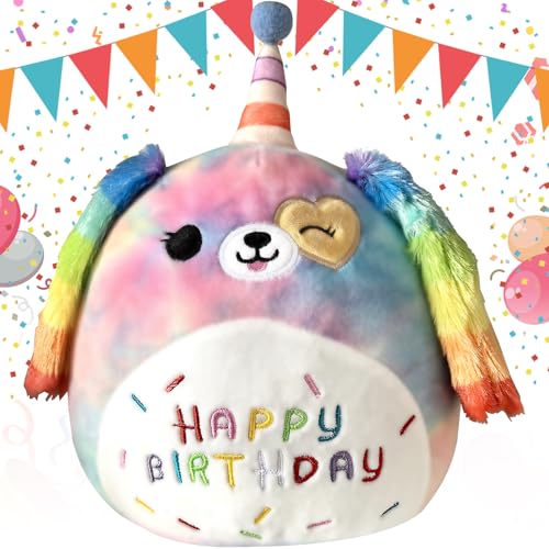 AURIXOEU Happy Birthday Peluche, 25 cm Kawaii Muñeca de Peluche, Suave de Animales Muñecas Juguetes, Birthday Plush Pillow, Unicorn Dog Plush Toy, Regalo de Cumpleaños para Niños AURIXOEU Happy Birthday Peluche, 25 cm Kawaii Muñeca de Peluche, Suave de Animales Muñecas Juguetes, Birthday Plush Pillow, Unicorn Dog Plush Toy, Regalo de Cumpleaños para Niños
