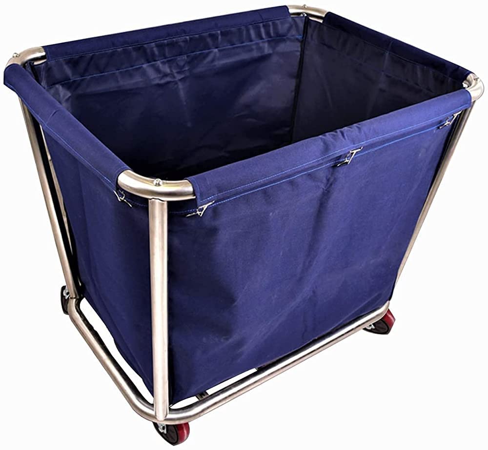 Shelf Movable Trolleys Hamper Laundry Linen Cart With Wheel Housekeeping Rolling Laundry Sorter Collector Trolley With Removable Bag