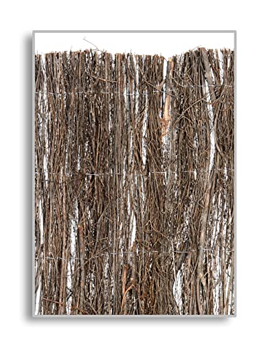 HERSIG - Malla Ocultacion Jardin | Cercado de Brezo Natural para Exterior - 150 x 300 x 2 cm