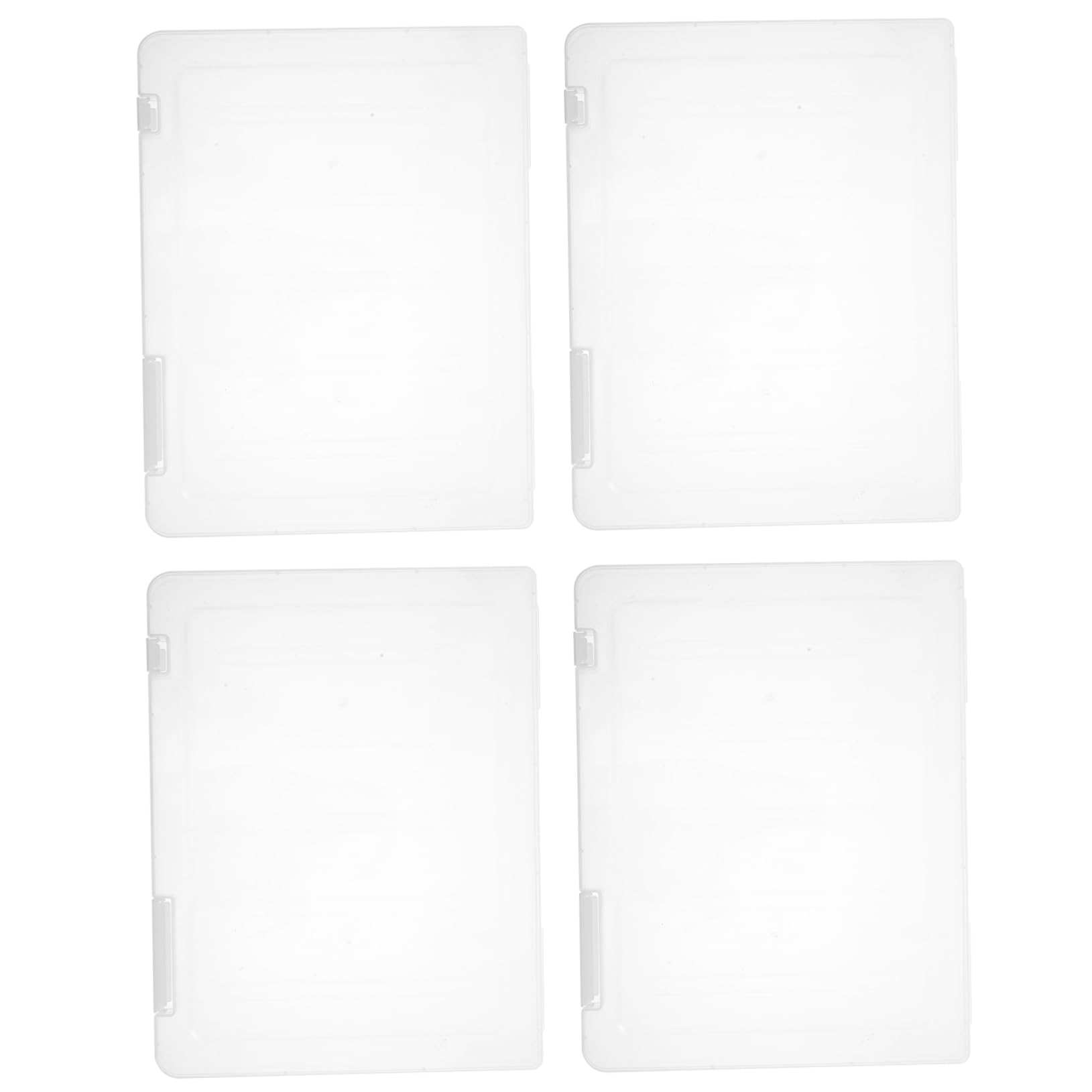 4piezas Caja De Almacenamiento De Archivos Transparente Organizador De Para Escritorio Archivador De Tarjetas Para Certificados Unidades Para Guardar Objetos