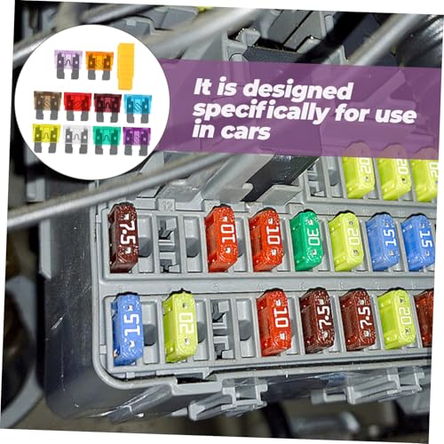 Kit de fusibles automotrices Holibanna, 50 piezas, mini fusibles duraderos de policarbonato y zinc, diseño compacto para autos, RV y motorhomes miniatura 6