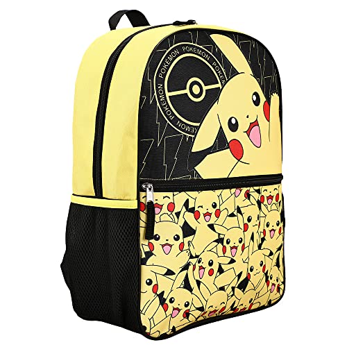 Mochila infantil Pokemon Pikachu com capuz de 40 cm, Amarelo, OSFA